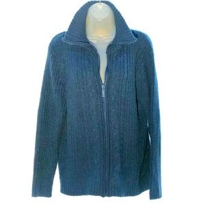 Carolyn Taylor Teal Cardigan Sweater Size L